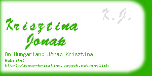 krisztina jonap business card